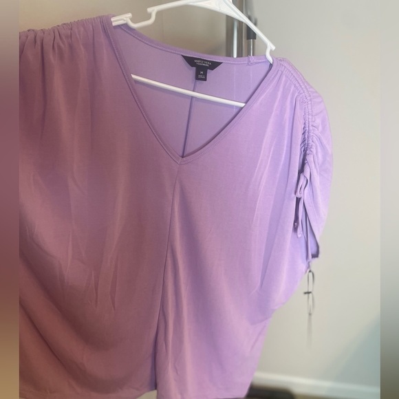 Women’s Simply Vera Wang Ruched-Shoulder Dolman Tee - Picture 4 of 7